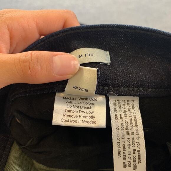 Joseph Abboud Jeans Mens 40 Blue Slim Fit Straight Stretch Cotton Dark Wash - Picture 7 of 11